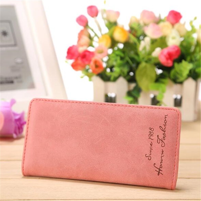 Long Women Wallet Soft Matte Retro Money Clutches PU Leather Wallet Slim Personality Fashion Money Wallet Purse ID Card Holder