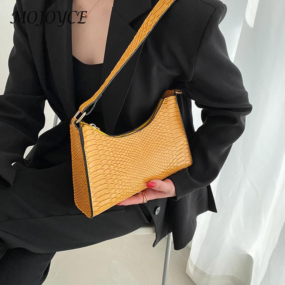 Fashion Snake Print Leather Underarm Shoulder Bags Women Handbag Clutch Quality Luxury Brand Purses Designer Crossbody Bags