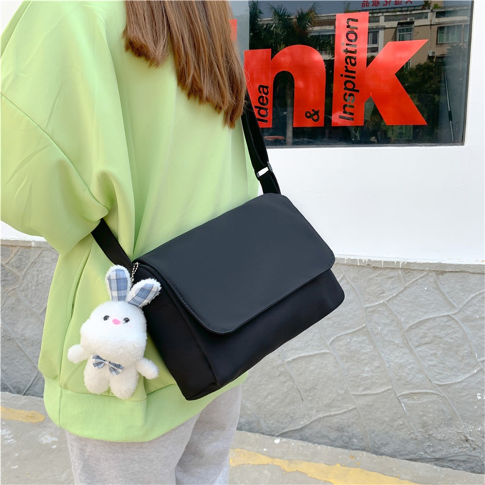 New Solid Color Ladies Shoulder Bag 2022 Fashion High Quality Nylon Women Messenger Bags Large Capacity Student Bag Bolso Mujer