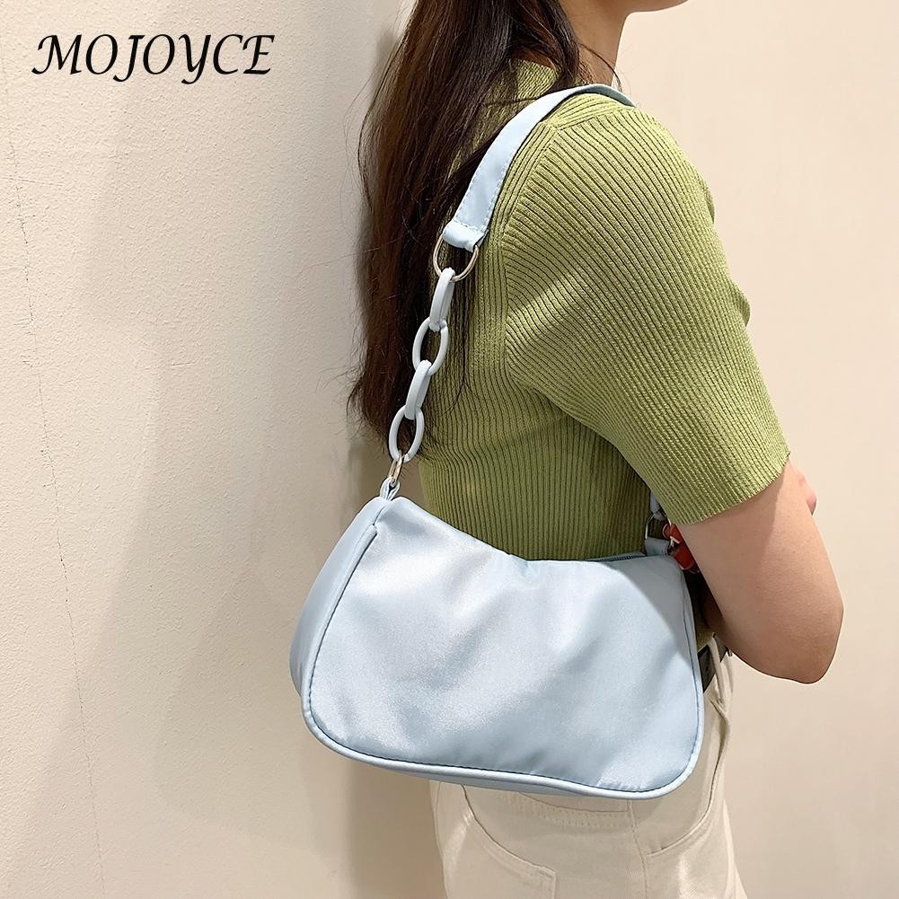 Solid Color Crescent Shape Shoulder Bag Elegant Women Large Casual Small Handbag Leisure Purse Bag for Women