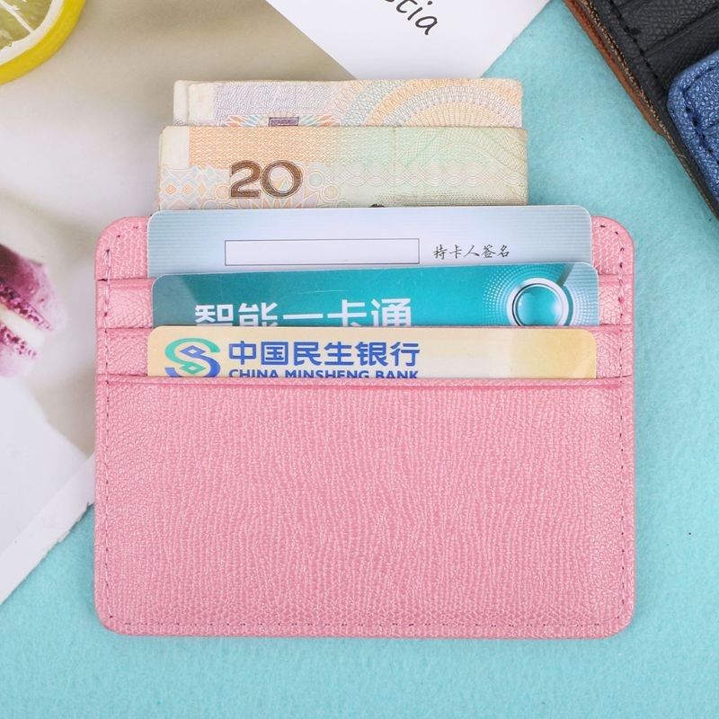 THINKTHENDO Men's and Women's Card Holder, THINKTHENDO Unisex Small Card Holder Credit Card Holder with Coin Pockets