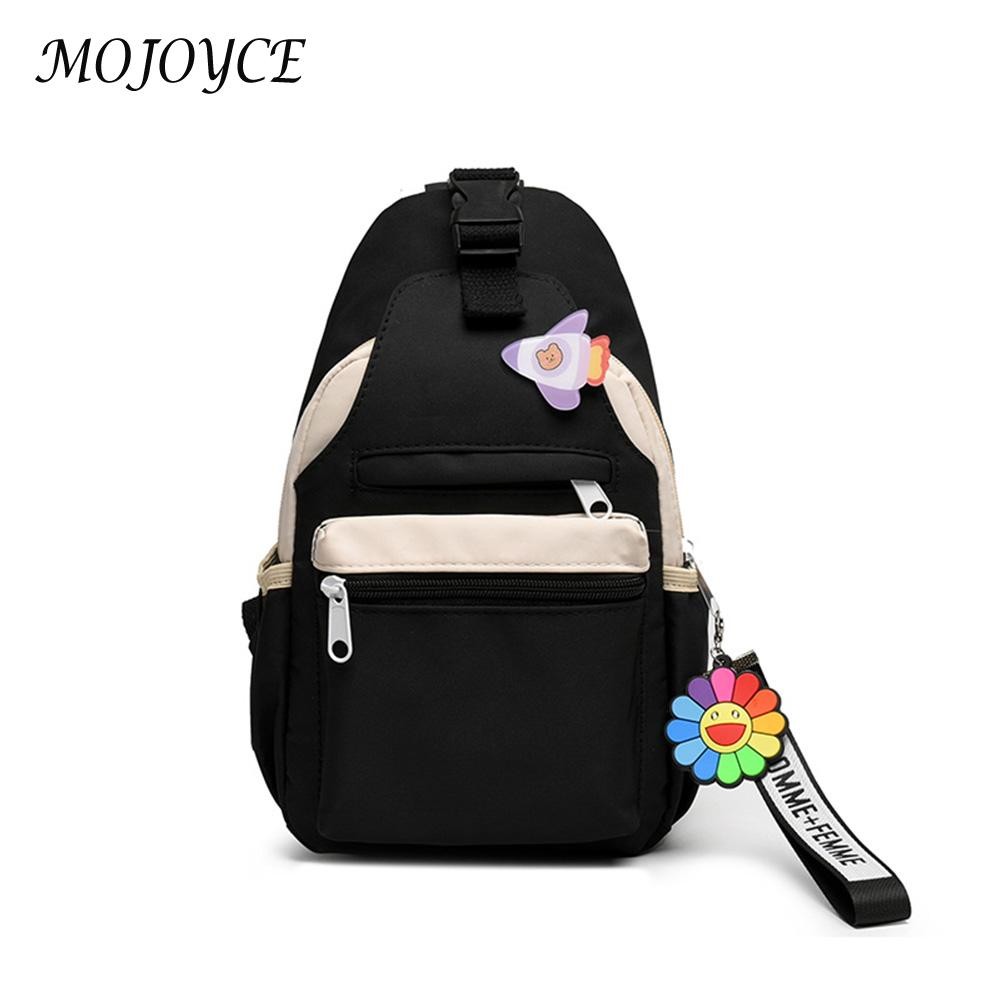 Female Casual Crossbody Chest Bag Women Zipper Handbag Shoulder Bag For Students School Travel Backpack