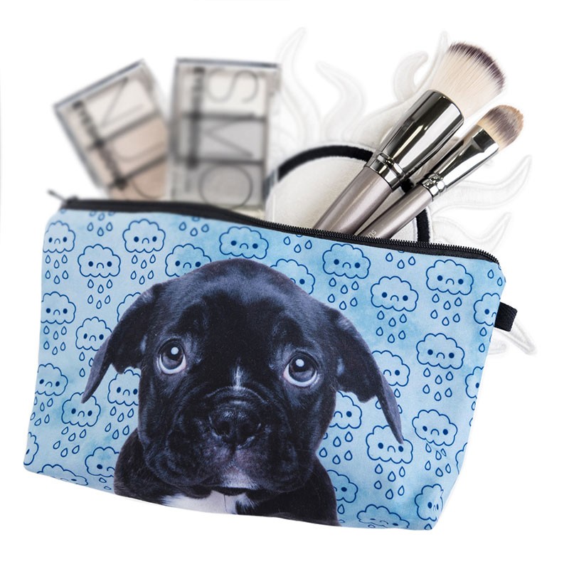 3D Pug Dog Printed Cosmetic Bags Dogs Cute Pattern for Makeup Bag Organizer Necessities Women Travel Woman Small Handbag