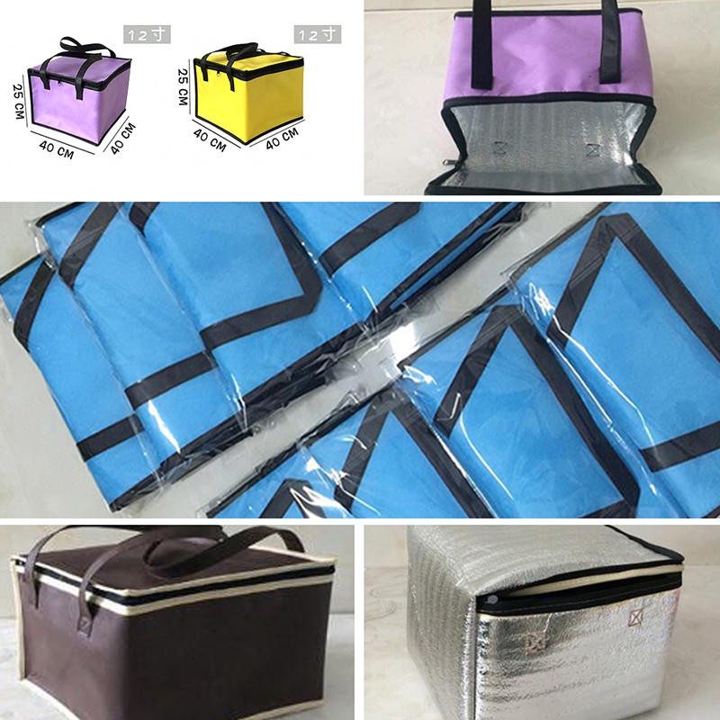 Foldable Large Cooler Bag Portable Food Cake Insulated Bag Aluminum Foil Thermal Box Waterproof Ice Package Lunch Box Delivery Bag