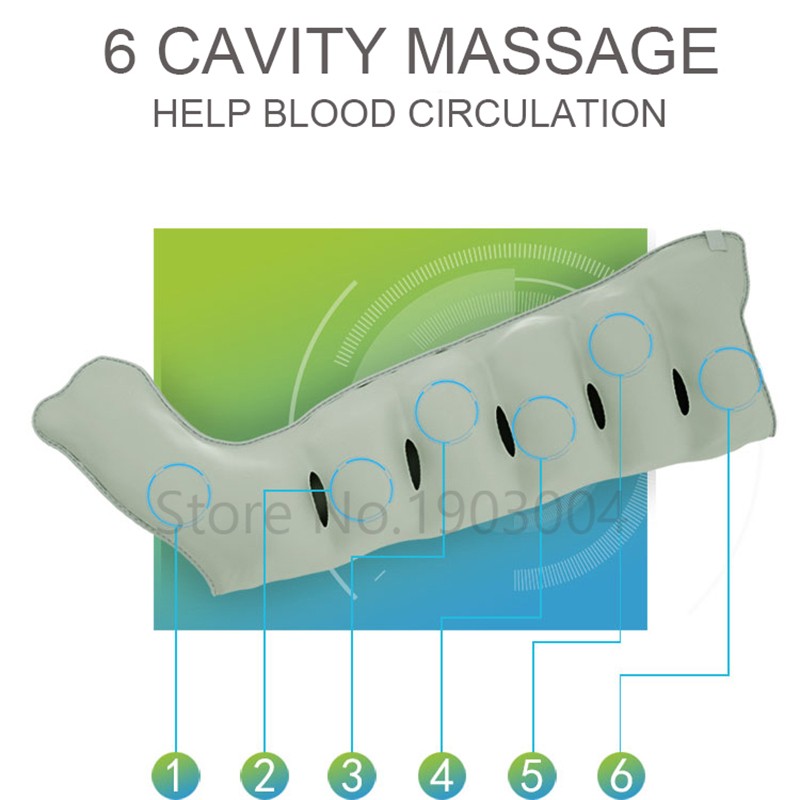 6 Cavity Air Wave Massage Leg Waist Old Man Physiotherapy Automatic Air Pressure Pedicure Course Postoperative Rehabilitation