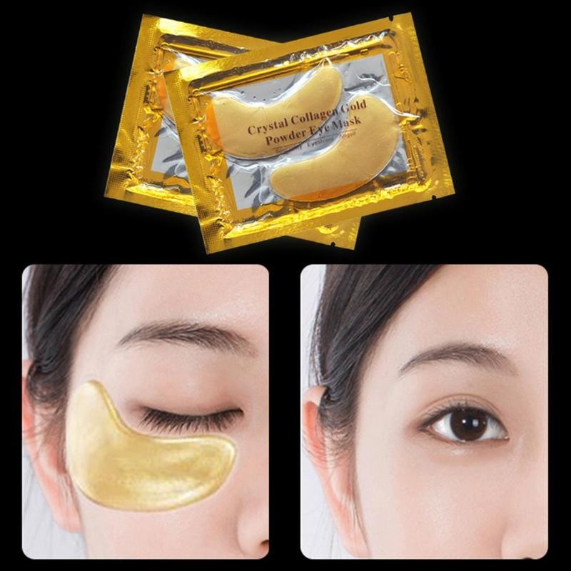 Crystal Collagen Gold Powder Eye Mask Anti Aging Dark Circles Acne Beauty Patches Eye Skin Care Korean Cosmetics 30p=15pairs