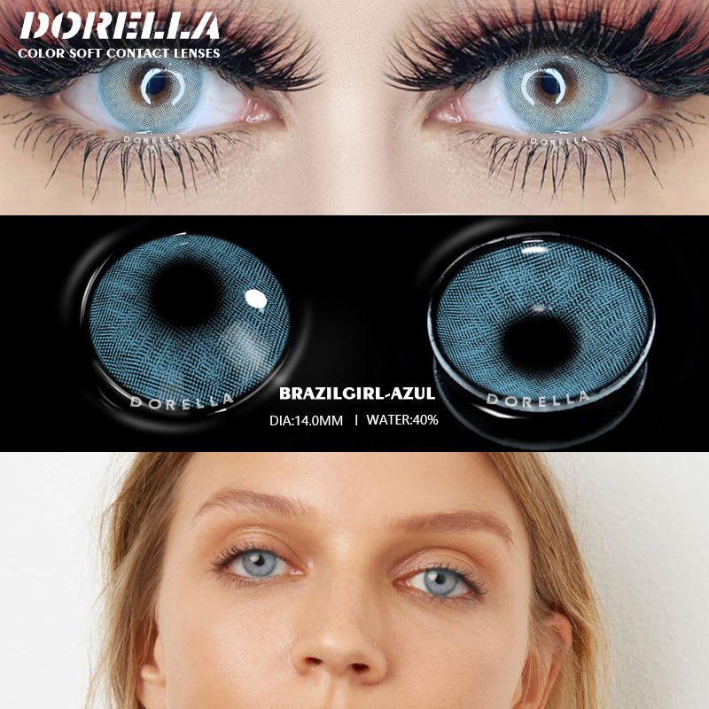 D'ORELLA 1 Pair (2pcs) Natural Color Lenses Eyes Annual Color Contact Lenses For Eyes Beauty Contact Lenses Eye Cosmetic Colored Lenses