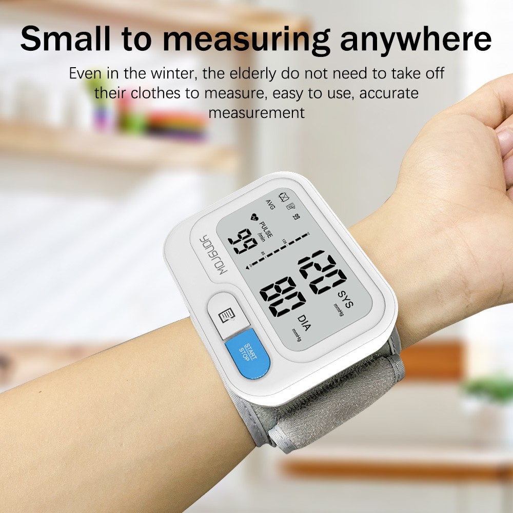 Yongrow Automatic Digital Wrist Blood Pressure Monitor Sphygmomanometer Tonometer Heart Rate Pulse Meter BP Monitor