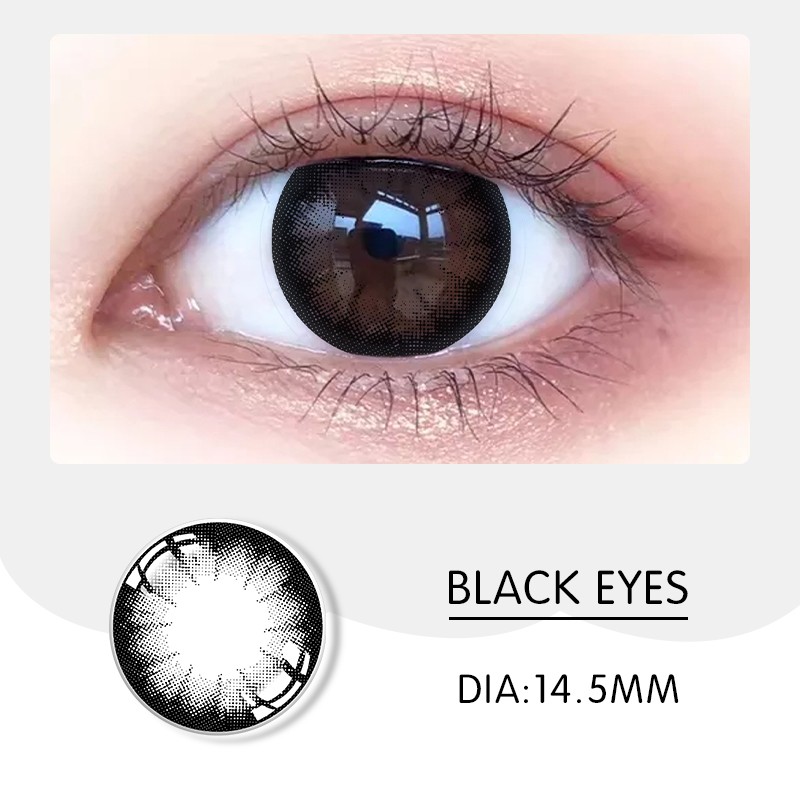 Myopia Degree Contact Lens Big Black Eyes Colored Contact Lenses Prescription Contact Lenses Natural Cosmetics Dioptra Eye Yearly Use 2pcs/pair