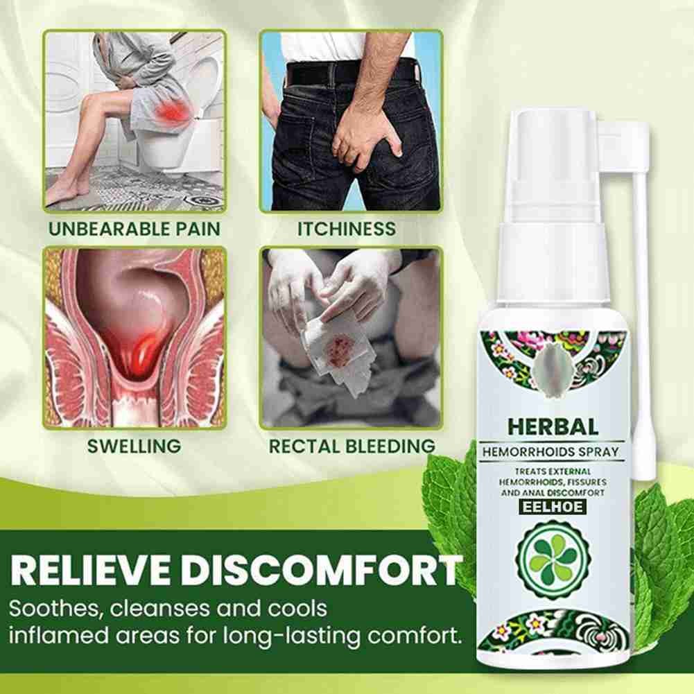 30ml 100% Natural Herbal Hemorrhoids Spray Powerful Hemorrhoid Treatment Agent Relieve Anal Pain Hemorrhoids Spray