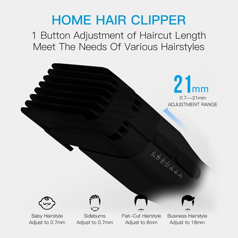 Original ENCHEN Hair Trimmer for Men Kids Cordless USB Rechargeable Electric Hair Clipper Cutter Machine with Adjustable Comb