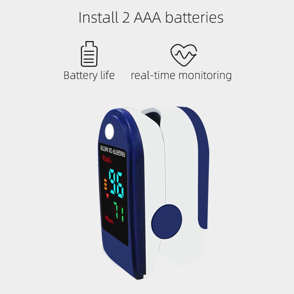 Portable Digital Fingertip Pulse Oximeter Blood Oxygen Saturation Meter OLED Display Fingertip Oximeter SpO2 Heart Rate Monitor