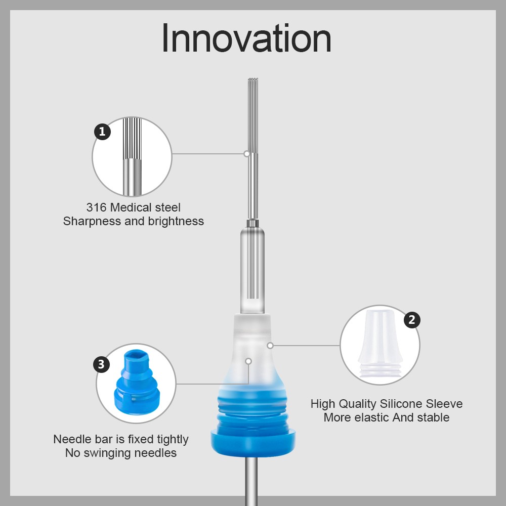 60 قطعة مزيج حجم الوشم خرطوشة إبر 3RL 5RL 7RL 9RL 5RS 7RS 9RS 5M1 7M1 9M1 7RM 9RM جولة اينر شادر خرطوشة إبر
