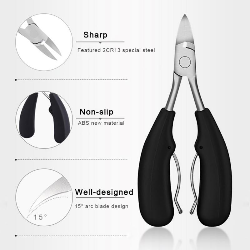 2021 Toe Nail Clippers Nail Correction Thick Ingrown Toenails Nippers Cutters Dead Skin Dirt Remover Pedicure Care Tool