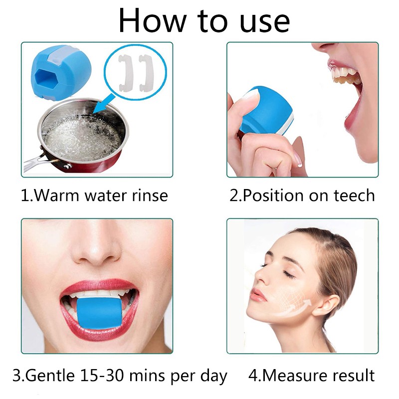 Men's Fitness Face Massager Jaw Muscle Exercising Machine Face Biting Chewing Ball Crusher Training