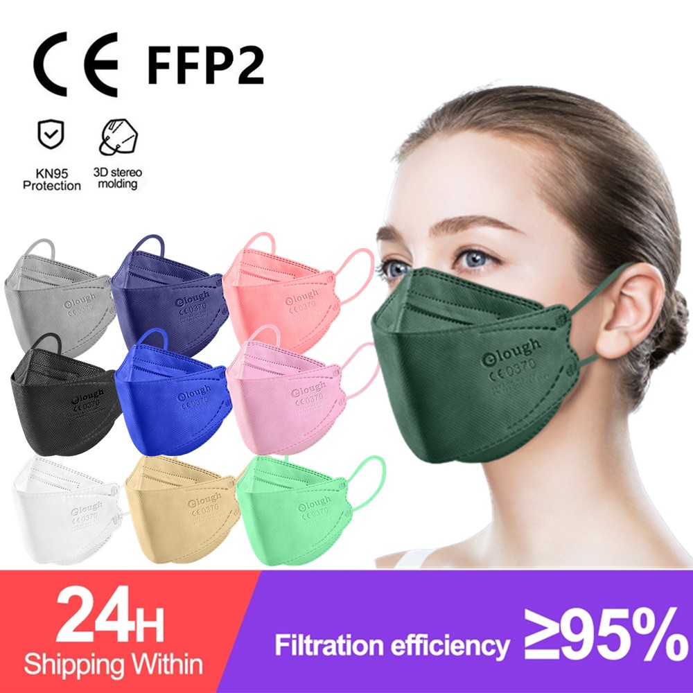 Elough KN95 face mask, fpp2fan CE approved ffp2 Mascarilla face mask ffp2reuse zable Kn95, fish protection masks ffpp2 FFP 2