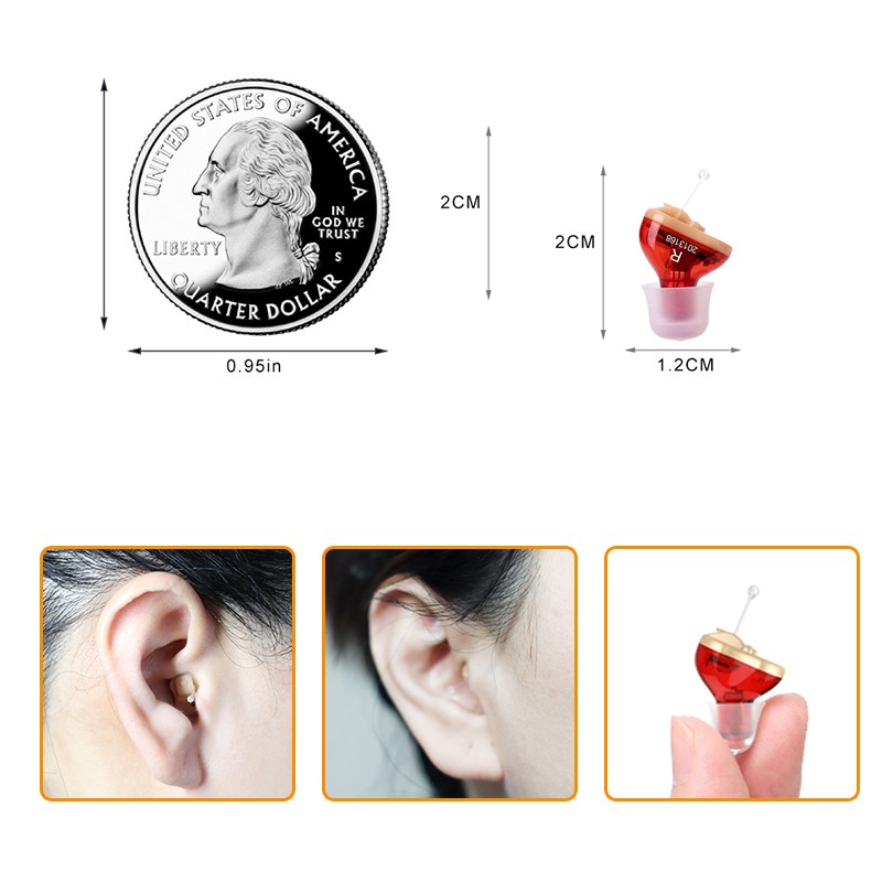 Q10 Hearing Aids Hearing Aids for Deaf/Elderly Adjustable Micro Wireless Small Size Invisible Hearing Aid Ear Amplifier