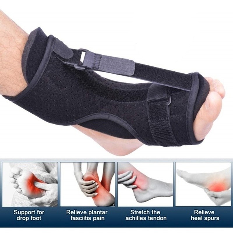 Adjustable Plantar Fasciitis Night Splint Foot Drop Orthosis Stabilizer Brace Support Night Orthosis Pain Relief