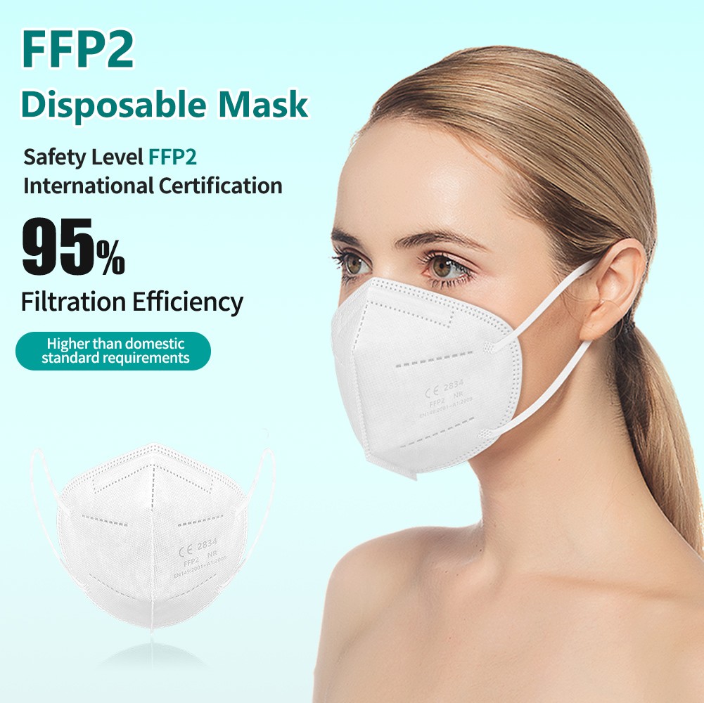 قناع FFP2 10/50/100 PCS KN95 أقنعة الكبار FFP2mask 5 رقائق Mascarillas FPP2 قناع الوجه الاسود FFPP2 وافق قناع ffp 2