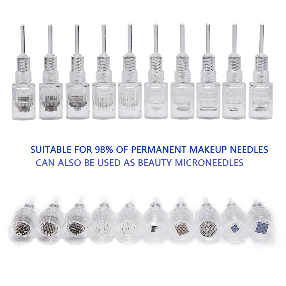 5/10/50/100pcs 8mm Screw Port Tattoo Cartridges Needle Microneedle Microneedle Microneedle For MTS Derma Micro Nano Needles