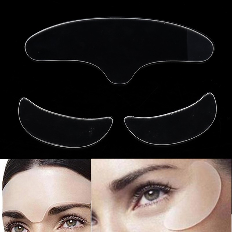 3pcs Anti Eye Forehead Invisible Anti Aging Face Pad Reusable Medical Grade Silicone Prevent Wrinkles Lines Correction