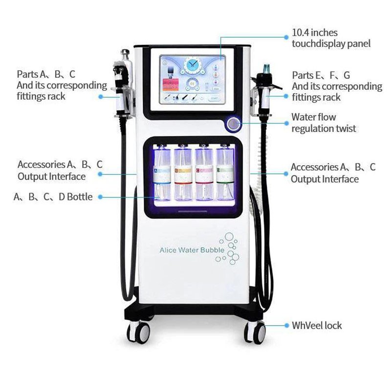 Multifunctional 7 in 1 Dermabrasion Hydra Water Oxygen Sprayer Machine Face Cleaning Skin Rejuvenation Face Lift Lifting