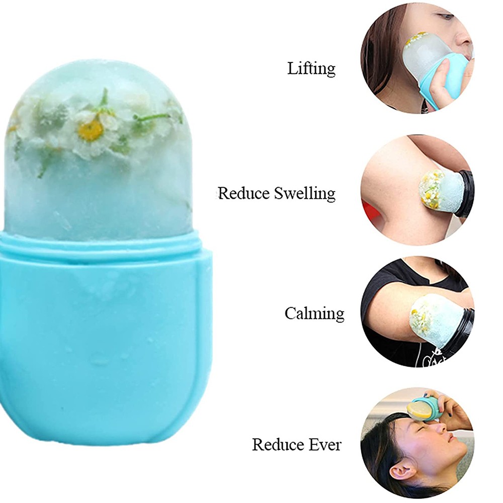 Skin Care Beauty Lifting Contouring Tool Silicone Ice Cube Trays Globe Snowballs Face Massager Facial Roller Reduce Acne