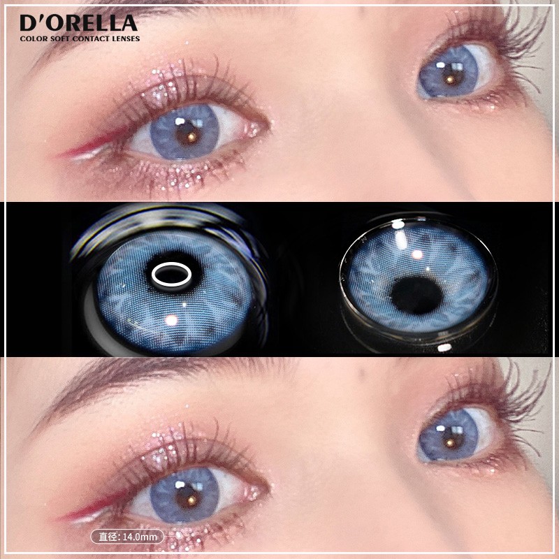 D'ORELLA 1 Pair (2pcs) Natural Color Lenses Eyes Annual Color Contact Lenses For Eyes Beauty Contact Lenses Eye Cosmetic Colored Lenses