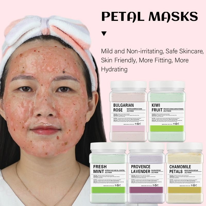 Beauty Salon Spa Soft Hydro Jelly Mask Powder Face Skin Care Whitening Rose Collagen Peel Off DIY Rubber Face Mask 650g