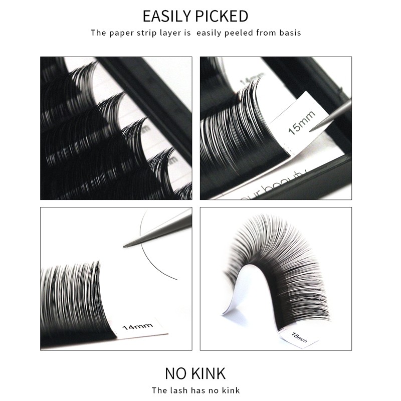 NEWCOME eyelash extension individual curl B/C/CC/D eyelashes 0.03-0.25mm thickness eyelash extension for make-up professionals