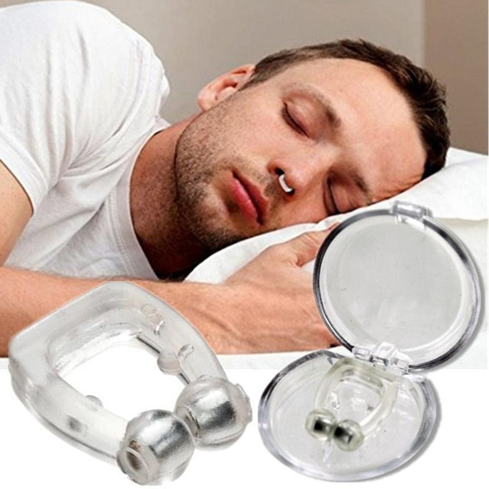 4pcs Silicone Magnetic Anti Snoring Stop Snoring Nose Clip Sleeping Tray Sleeping Aid Breathing Apnea Guard Night Device With