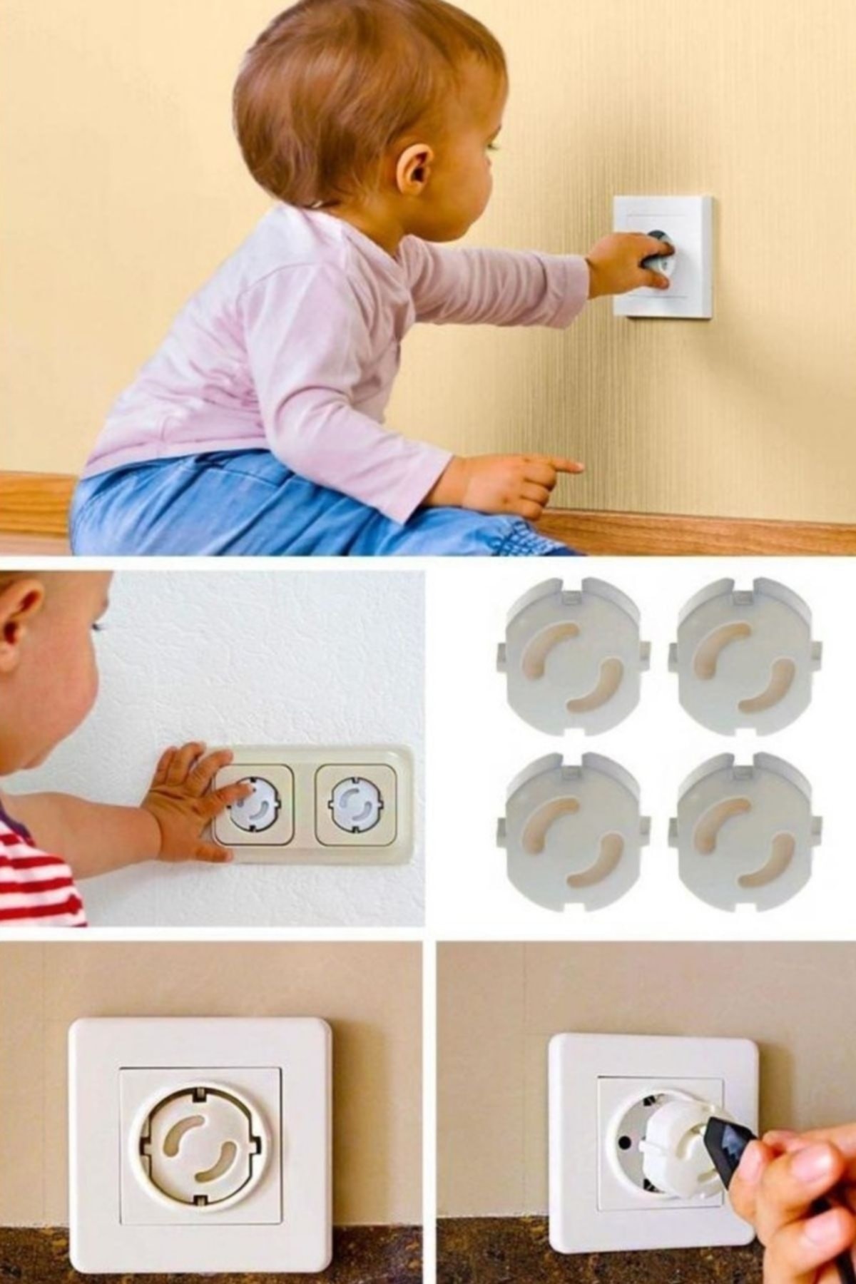 Child Safety Baby Home Safety Set 10pcs Drawer Cabinet Lock, 4pcs Corner Protector, 6pcs Socket Protector