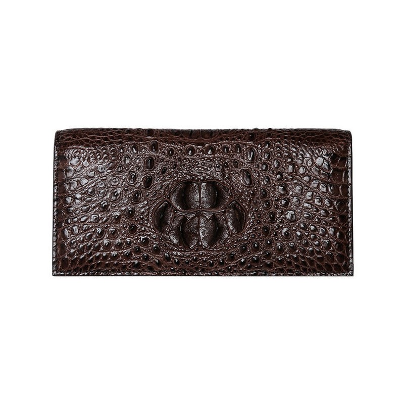 Genuine Crocodile Genuine Leather Wallet Men Black/Brown Business Card Holder Wallet for Men Long Wallet Quality Money Card Bag