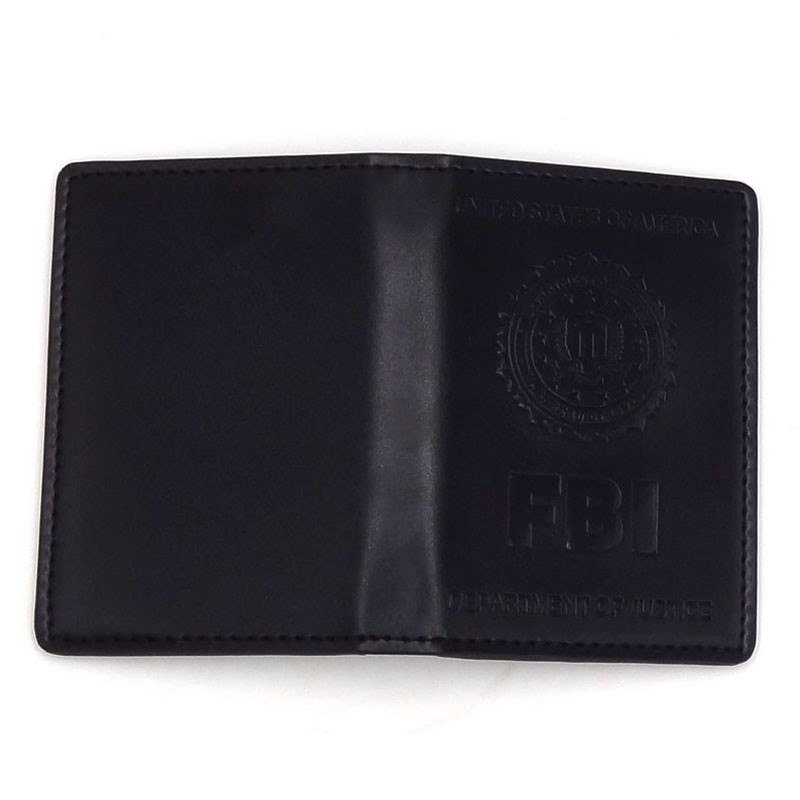 Leather Wallet ID Card Driver License ID Card Holder With FBI Stamp