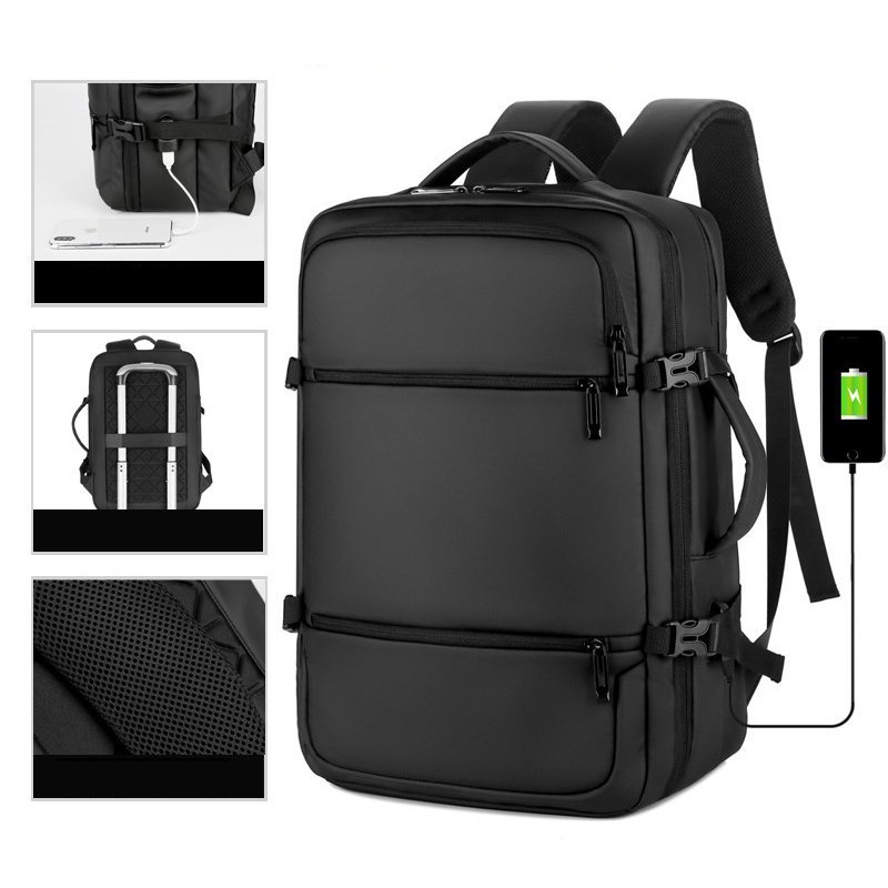 Large Capacity Business Men Backpacks Multifunctional Waterproof Male Bag USB Charging Leisure Bags For 15.6 Inch Laptop