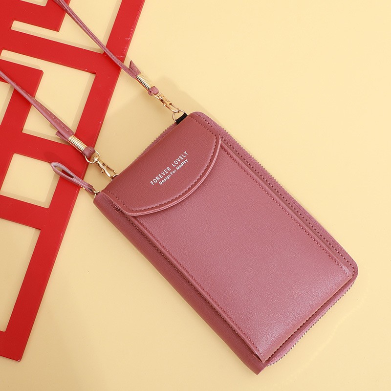 2022 New Women's Bag Multifunction Solid Color Simple Single Shoulder Bag Women Mobile Phone Messenger Bag