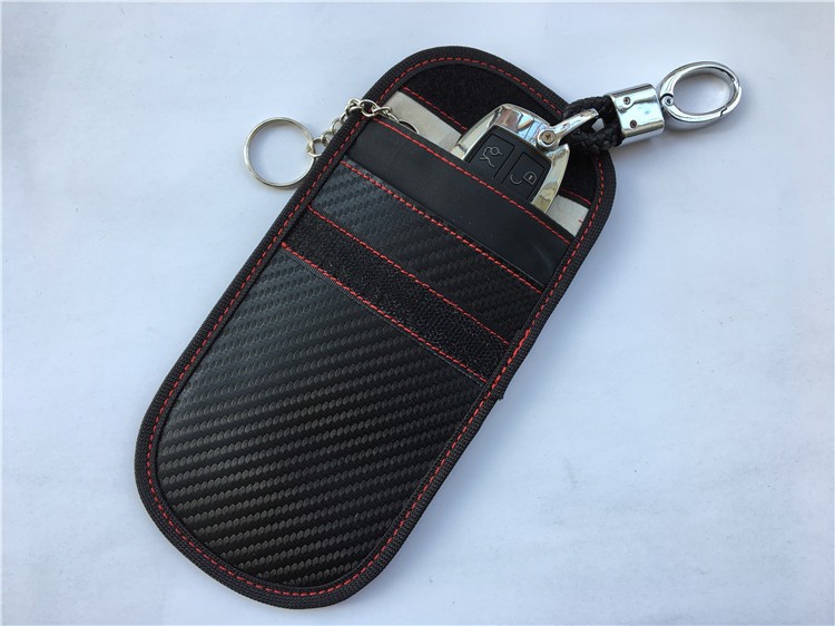 5G signal shielding bag black carbon fiber bank card case key case phone bag EMF EMP EMW pocket anti-radiation