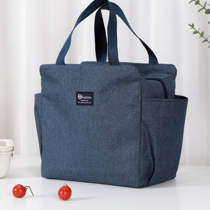 New Portable Lunch Bag Thermal Insulated Lunch Box Tote Handbag Cooler Bento Pouch Dinner Container School Food Storage Bags