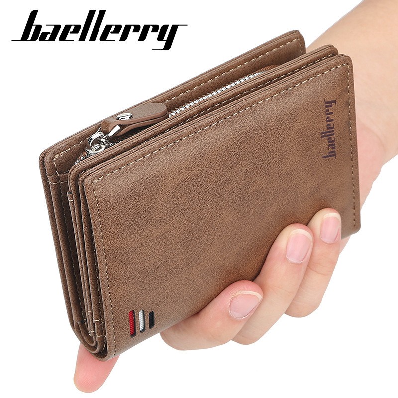 Men's wallet made of polyurethane leather, classic men's wallet for keeping cards, high quality