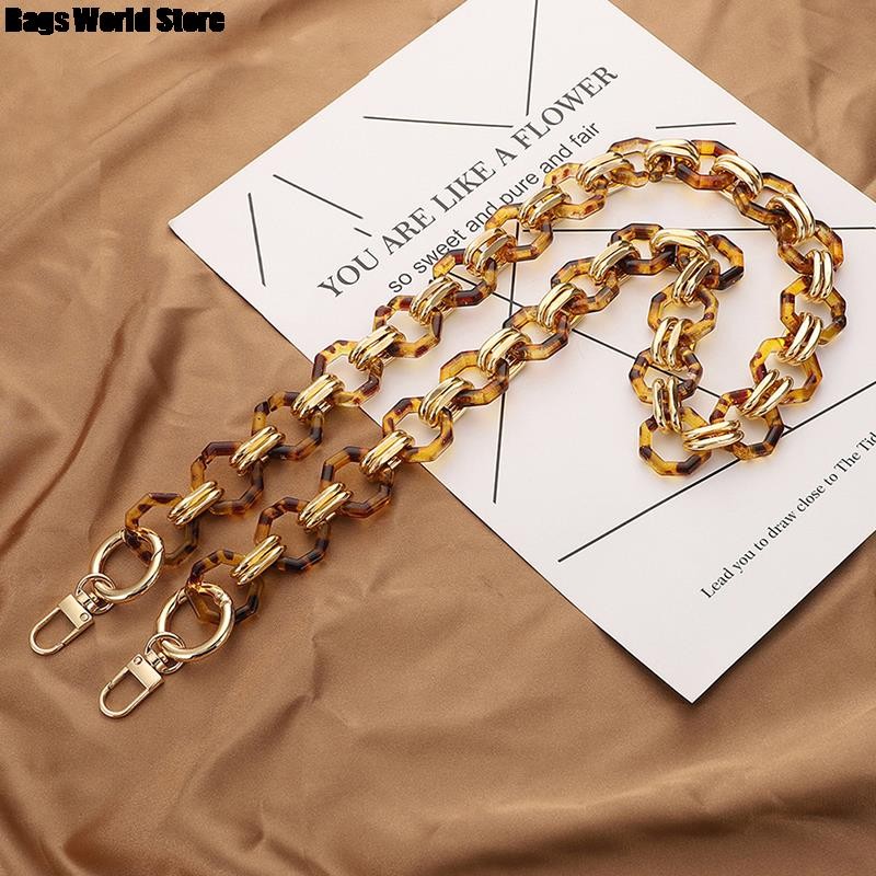 Fashion Woman Brand Handbag Accessory Chain Detachable Replacement Shoulder Strap Women DIY Shoulder Clutch Resin Chains