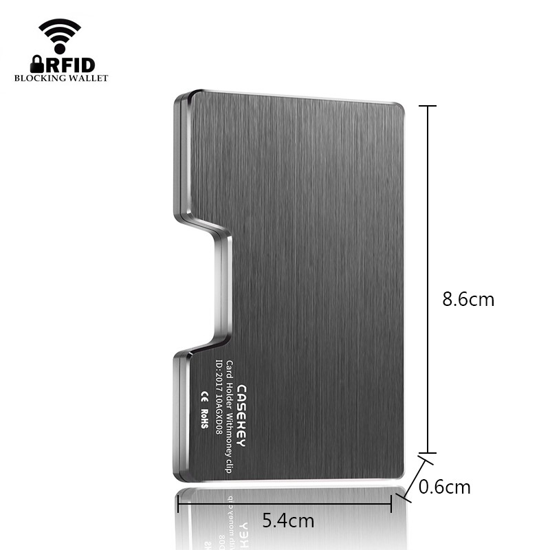 Anti RFID Aluminum Metal Credit Card Holder Men Slim Magsafe Macsafe Wallet Case Bank Card Holder Protection Small Pocket 2021