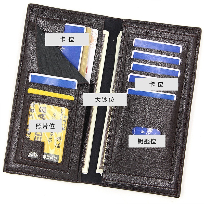 New Fashion Men Long Money Wallet Multi Men Wallets Business Brand Card Holder Coin Purse Men Money Wallet