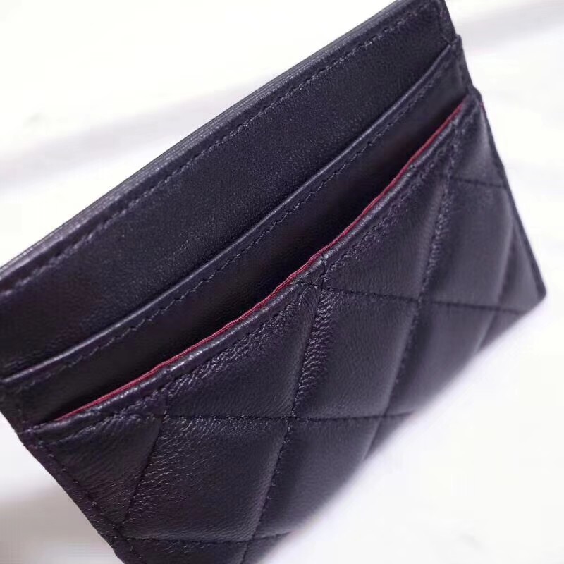 High Quality New Caviar Credit Card Holder Women Card Wallet Real Leather Small Wallet Free Shipping