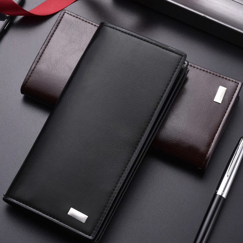 Fashion Long Section Wallets For Men Famous Brand Coin Bag High Capacity ID Wallet Purse Zipper Clutch Mobile Phone Bag Clutch