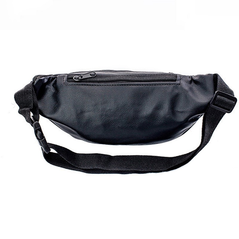 Portable Men Leather Waist Bag Multi Pockets Storage Fanny Pack Bag