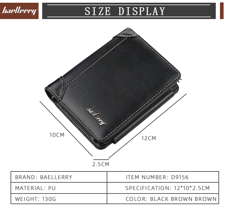 Men's Leather Wallet Card Holder Vintage Wallet Zipper High Quality New Collection 2021