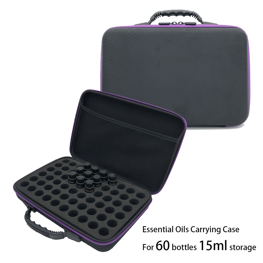 60 Bottles Essential Oil Collection Bags Portable Travel Carrying Bag Nail Polish Portable Shockproof Doterra Storage Bag