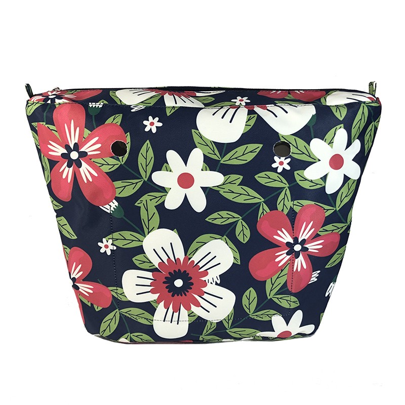 Floral trim waterproof inner insert, classic small inner pocket, handbags accessory