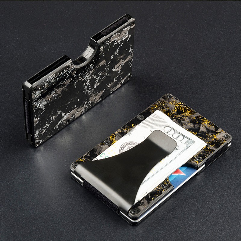 Men's Carbon Fiber Wallet Card Holder Space Design Simple Rfid Card Holder Card Holder