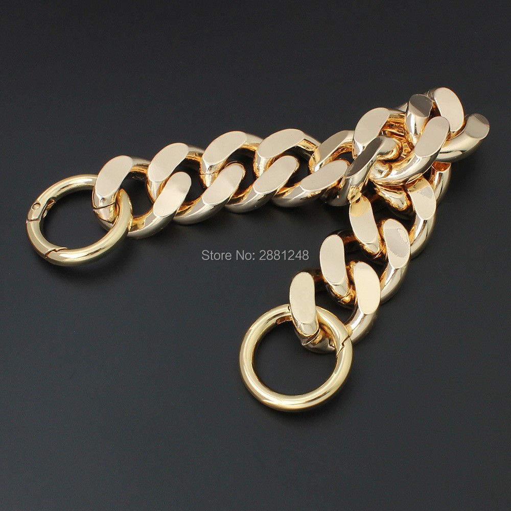 30mm 1-5pcs gold chain aluminum thick bag lightweight bags strap bag parts DIY handles accessory handbag straps bag